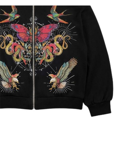 Black cotton sweatshirt for girls Philipp Plein | GZH141NERO