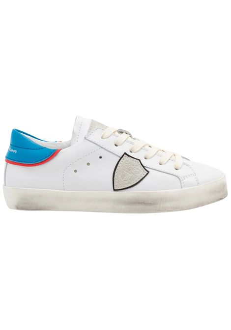 White/blue leather children's shoes Philippe Model | 80702/PIABIANCO/BLU