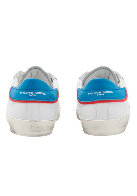 White/blue leather children's shoes Philippe Model | 80702/PIABIANCO/BLU
