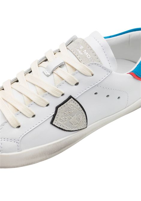 White/blue leather children's shoes Philippe Model | 80702/PIABIANCO/BLU