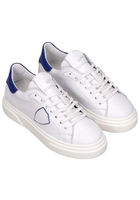 White/blue leather children's shoes Philippe Model | 80738/PIABIANCO/BLU