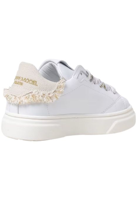 Scarpe bambina bianco/oro in pelle Philippe Model | 80750/PIABIANCO/ORO