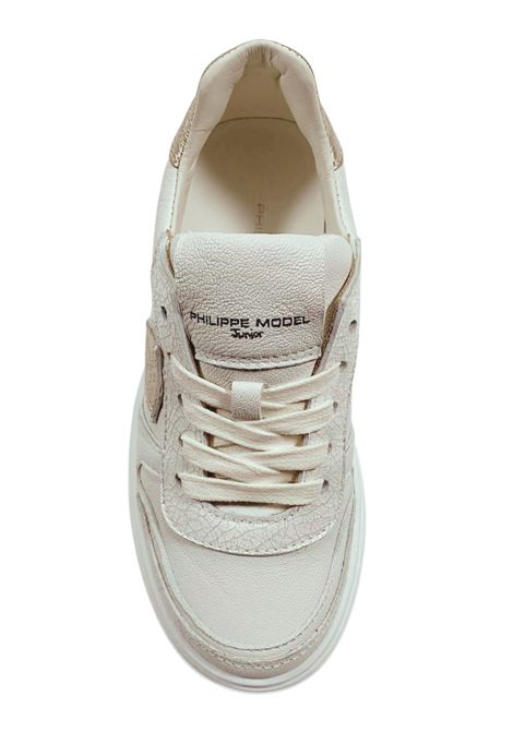 Scarpe bambina bianco/oro in pelle Philippe Model | 80760/PIABIANCO/ORO