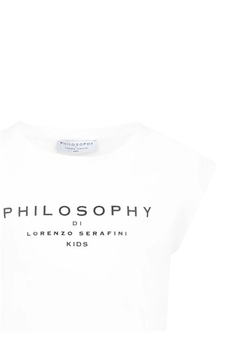 T-shirt bambina bianco in cotone PHILOSOPHY | I1E6035203/MABIANCO