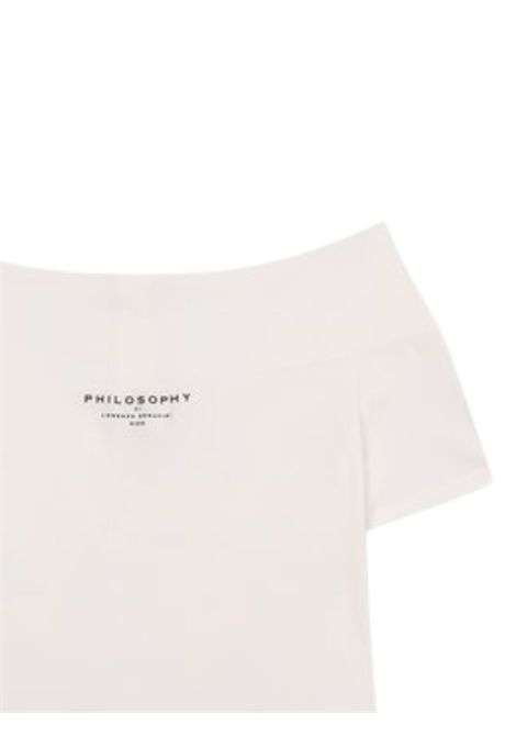 T-shirt bambina bianca in cotone PHILOSOPHY | I1E6185202/MABIANCO