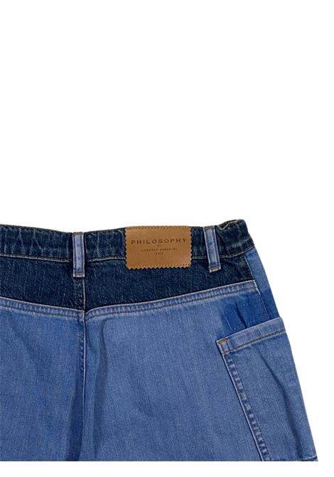 Shorts bambina in cotone denim PHILOSOPHY | I9E4025041/MADENIM