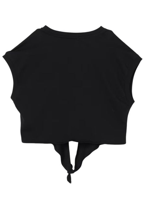 T-shirt bambina nera in cotone Pinko | KFTS004/SUNERO