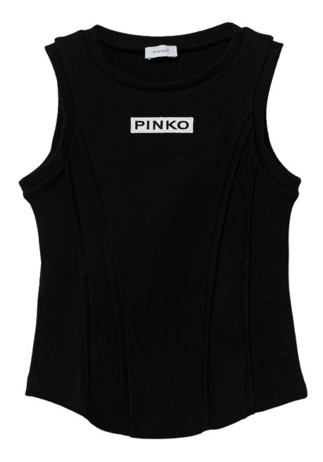 Black cotton tank top for girls Pinko | KFTS012/SUNERO