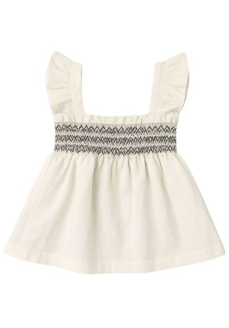 Blusa neonata in lino Please | CC00300G71/MABIANCO