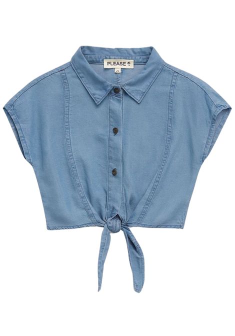 Blusa bambina denim Please | CC85010G71/MADENIM