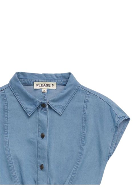 Blusa bambina denim Please | CC85010G71/MADENIM