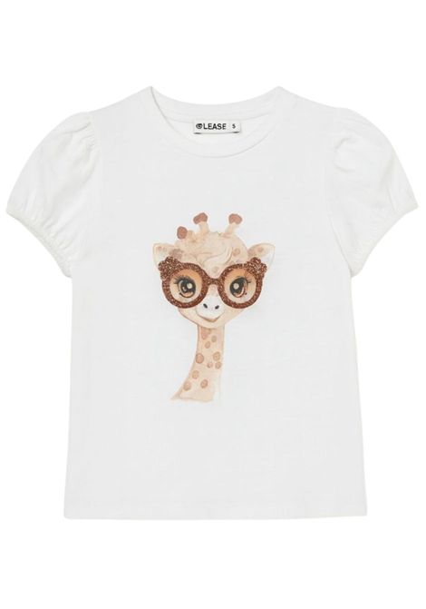 T-shirt bambina bianca in cotone Please | MB14030G71/MABIANCO