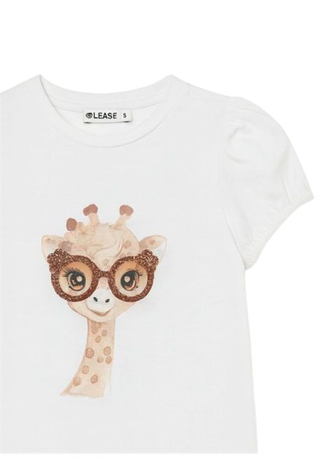 T-shirt bambina bianca in cotone Please | MB14030G71/MABIANCO