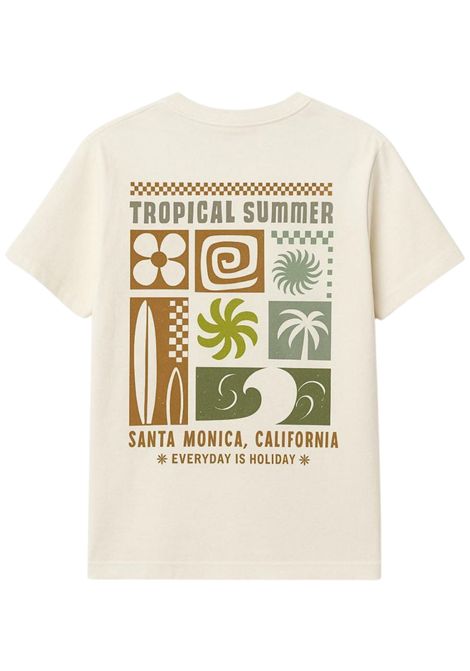 White cotton T-shirt for children Please | MBE9030B72/MABIANCO