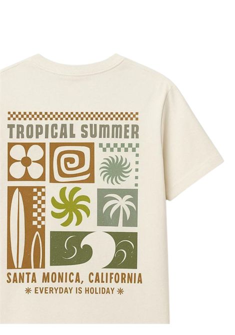 White cotton T-shirt for children Please | MBE9030B72/MABIANCO