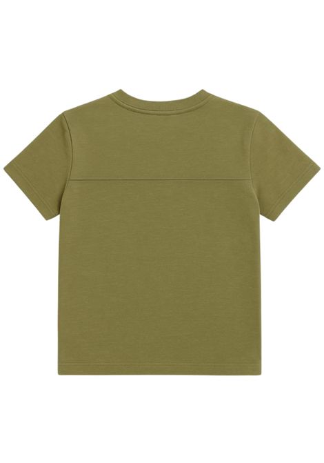 Green cotton T-shirt for children Please | ME07030B72/MAVERDE