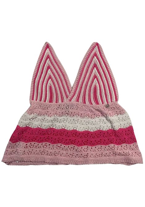 Top bambina rosa in cotone Please | NB17230G72/MAROSA
