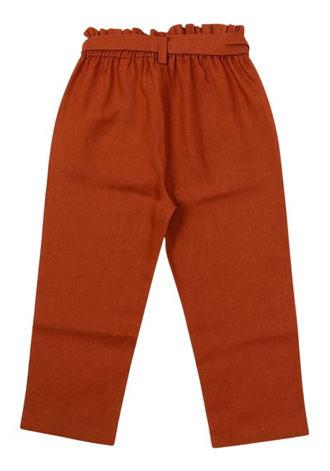 Newborn linen and viscose trousers Please | PE63300G71/MAMARRONE