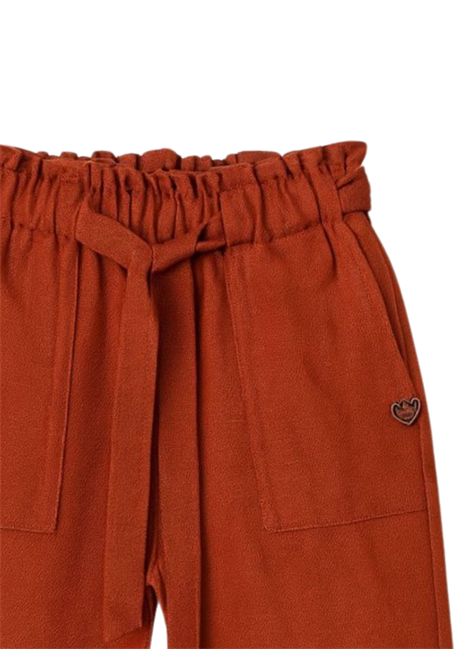 Newborn linen and viscose trousers Please | PE63300G71/MAMARRONE