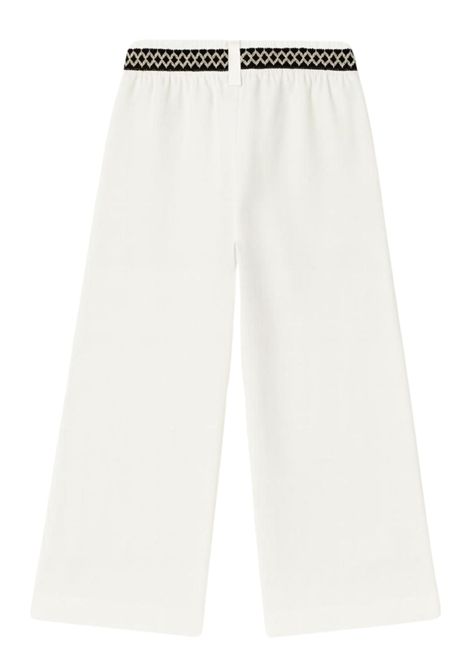 White cotton trousers for girls Please | PE66130G71/MABIANCO