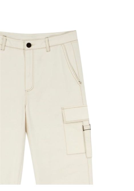 Pantalone bambina in lino e viscosa Please | PH08300G73/MABIANCO