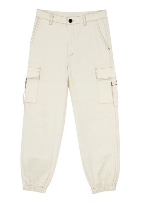 Pantalone bambina in lino e viscosa Please | PH08300G73/MABIANCO