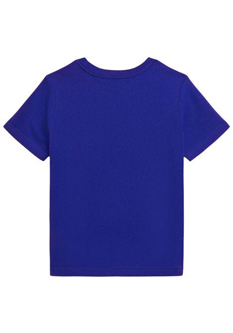 Electric blue cotton T-shirt for children RALPH LAUREN | 313833549/CEBLU ELETTRICO