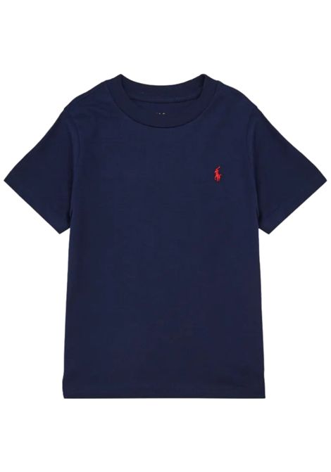 Blue cotton T-shirt for children RALPH LAUREN | 313833549/CEBLU