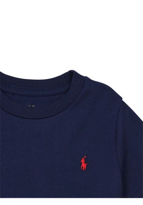Blue cotton T-shirt for children RALPH LAUREN | 313833549/CEBLU