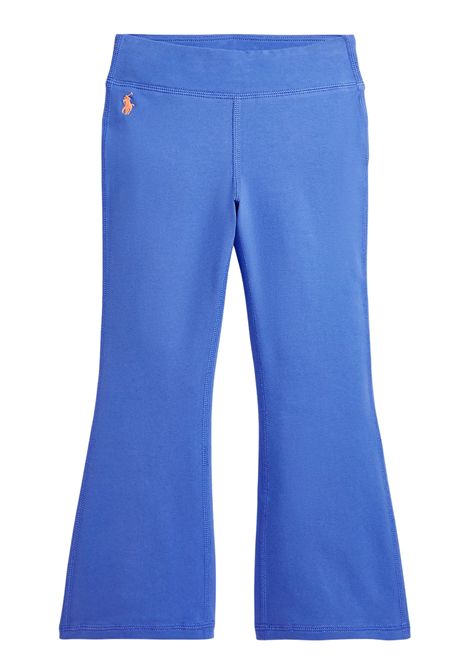 Blue cotton leggings for girls RALPH LAUREN | 313925883004/MOBLU