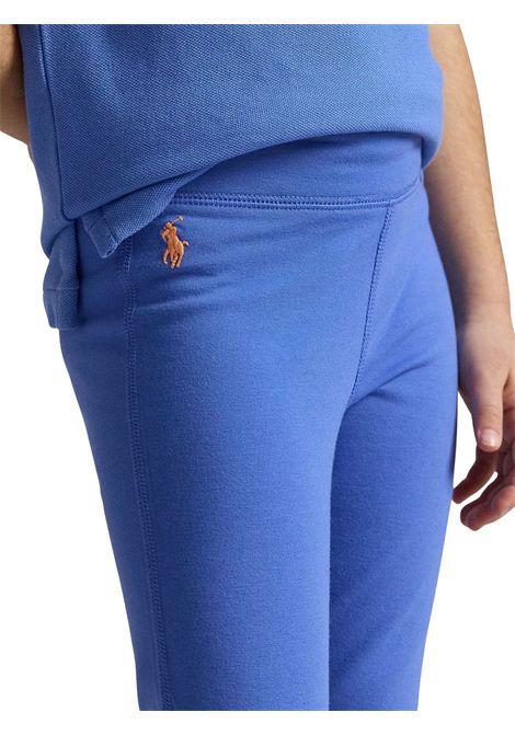 Blue cotton leggings for girls RALPH LAUREN | 313925883004/MOBLU