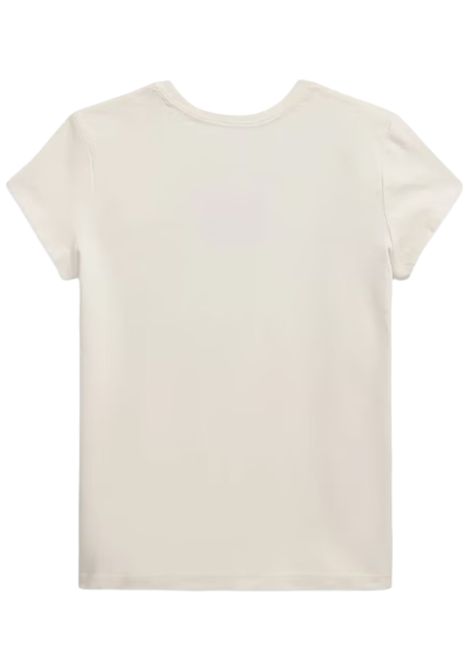 White cotton T-shirt for children RALPH LAUREN | 313971138/CEBIANCO