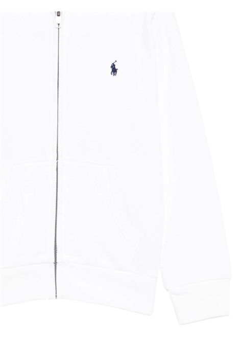 Felpa bambino bianca in cotone RALPH LAUREN | 322964134001/MOBIANCO
