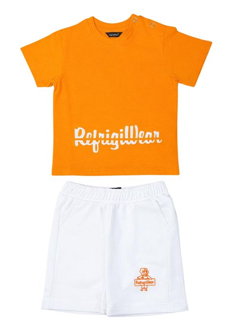Orange/white cotton baby set REFRIGIWEAR | RN1746DS26ARANCIO/BIANCO