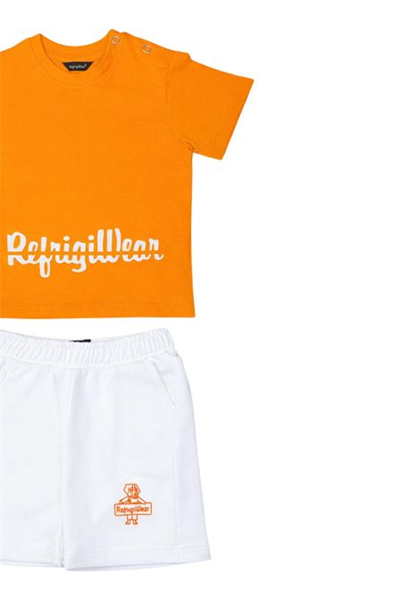 Orange/white cotton baby set REFRIGIWEAR | RN1746DS26ARANCIO/BIANCO