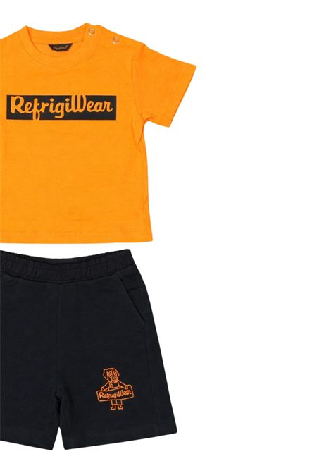 Orange/black cotton baby set REFRIGIWEAR | RN1746DS26ARANCIO/NERO