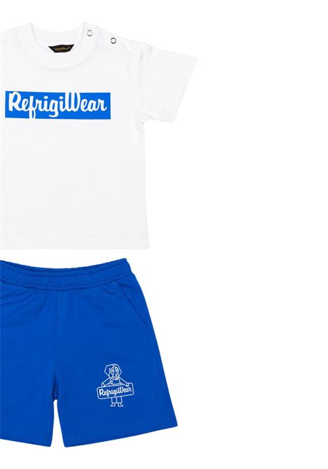 White/blue cotton baby set REFRIGIWEAR | RN1746DS26BIANCO/AZZURRO