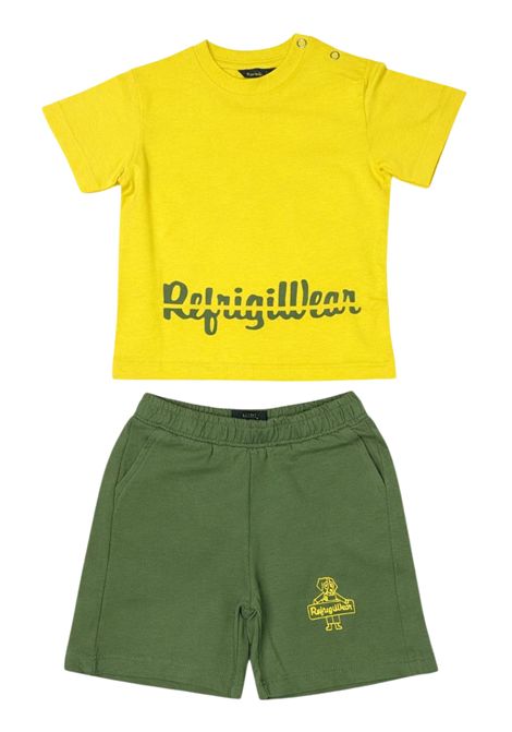 Yellow/green cotton baby set REFRIGIWEAR | RN1746DS26GIALLO/VERDE