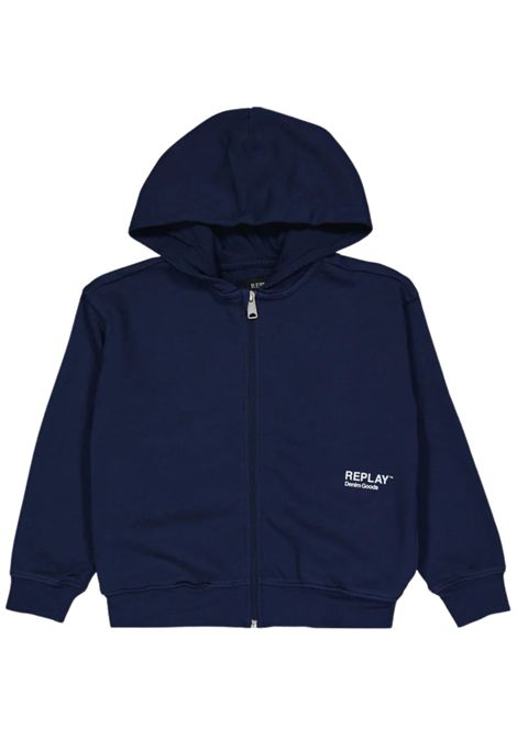 Felpa bambino blu in cotone REPLAY | SB2723/MOBLU