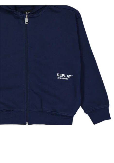 Felpa bambino blu in cotone REPLAY | SB2723/MOBLU