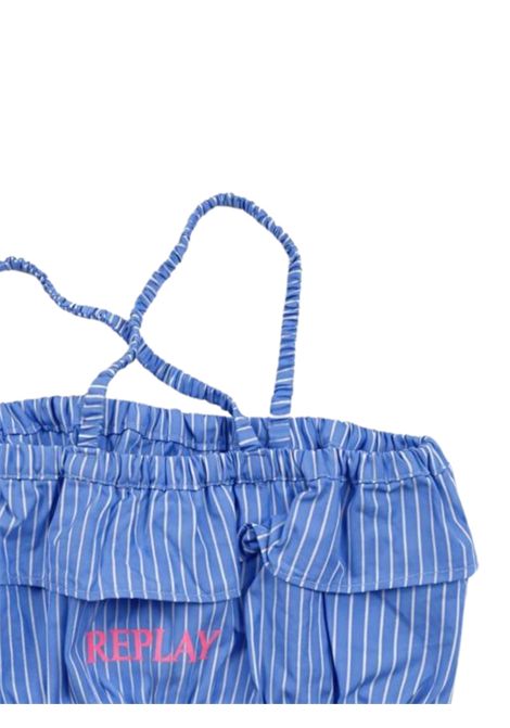 Top bambina azzurro in cotone REPLAY | SG1718/MOAZZURRO