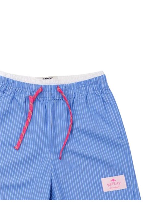 Shorts bambina azzurro in cotone REPLAY | SG9641/MOAZZURRO