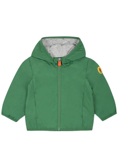 Green baby jacket with hood SAVE THE DUCK | I30006X/DEBVERDE