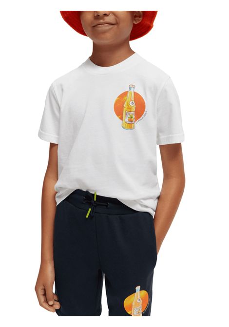 White cotton T-shirt for children Scotch&Soda | 170546/SUBIANCO