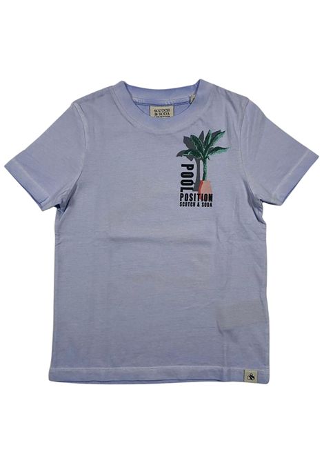 Blue cotton T-shirt for children Scotch&Soda | 170560/SUAZZURRO