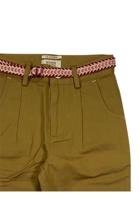 Pantalone bambina in lino e cotone Scotch&Soda | 175817/SUVERDE
