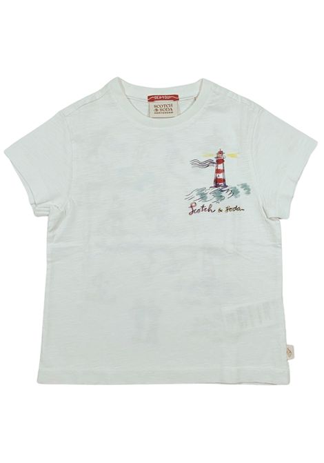 White cotton T-shirt for children Scotch&Soda | 175852/SUBIANCO