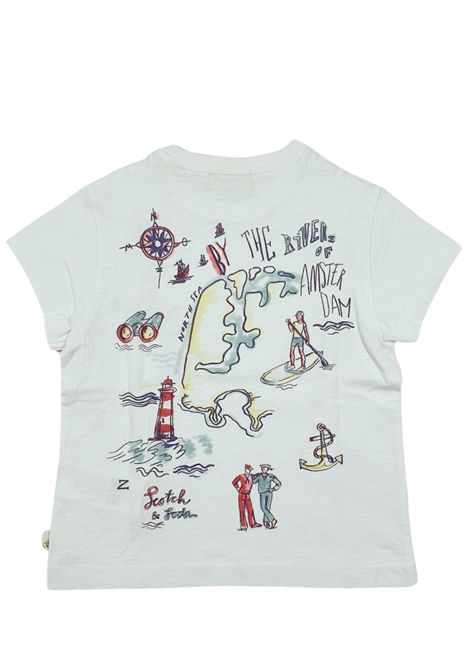 White cotton T-shirt for children Scotch&Soda | 175852/SUBIANCO