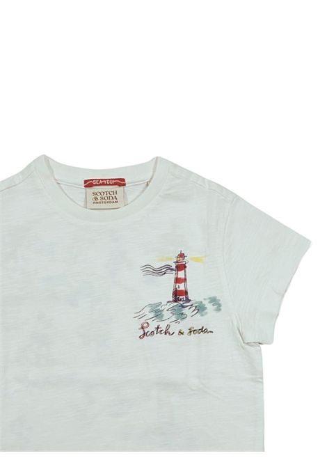 White cotton T-shirt for children Scotch&Soda | 175852/SUBIANCO