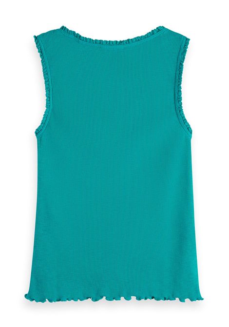Canotta bambina verde in cotone Scotch&Soda | 175856/SUVERDE